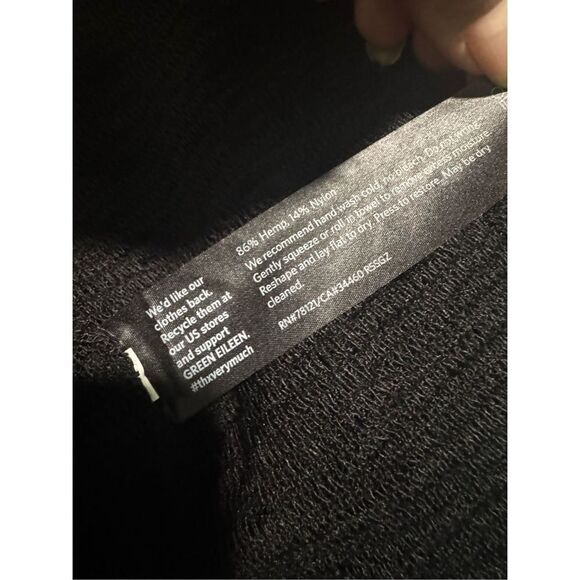 Eileen Fisher NWT hemp open front wavy textured rib cardigan SP - Picture 7 of 11